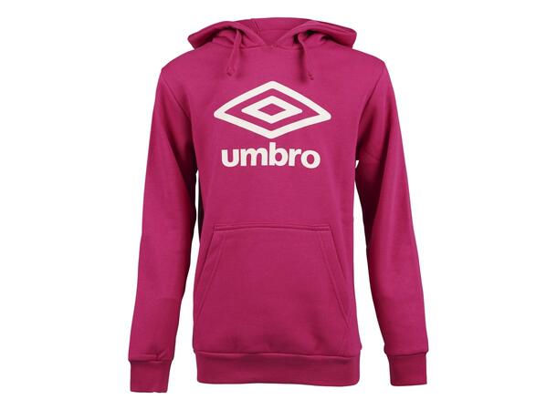UMBRO Basic Logo Hood Rosa M Hettegenser med Umbro logo og lomme