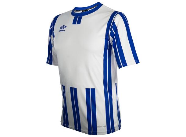 UMBRO Inter Strip Jsy SS Hvit/Blå L Stripet teknisk spillertrøye 