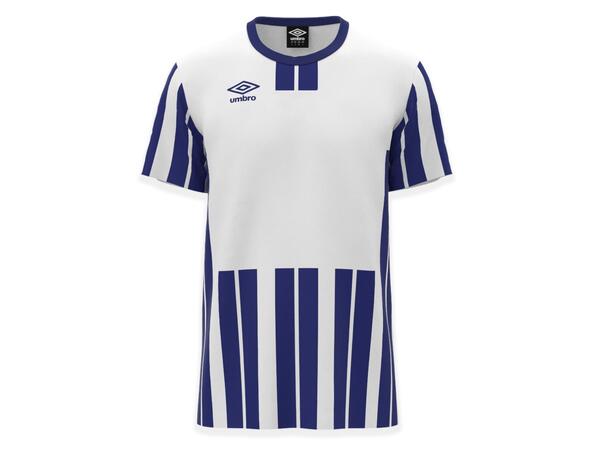 UMBRO Inter Strip Jsy SS Hvit/Blå L Stripet teknisk spillertrøye 