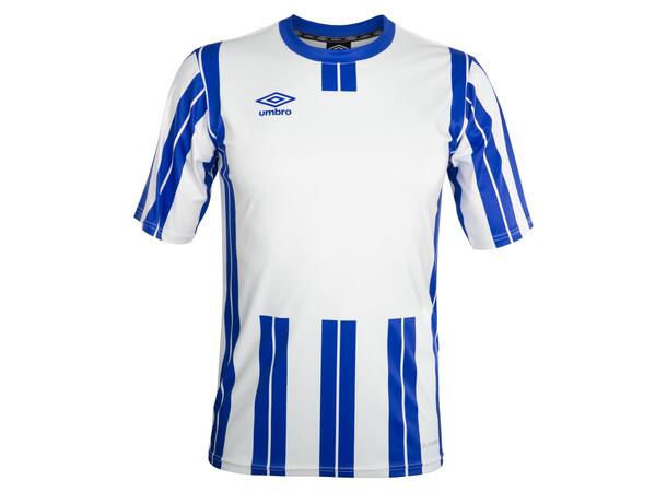 UMBRO Inter Strip Jsy SS Hvit/Blå L Stripet teknisk spillertrøye 
