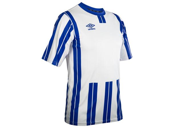 UMBRO Inter Strip Jsy SS Hvit/Blå L Stripet teknisk spillertrøye 