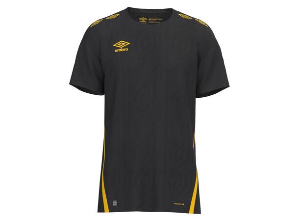UMBRO UX Pro SS Jsy Jr Sort/Gul 164 Flott kortermet spillertrøye junior 