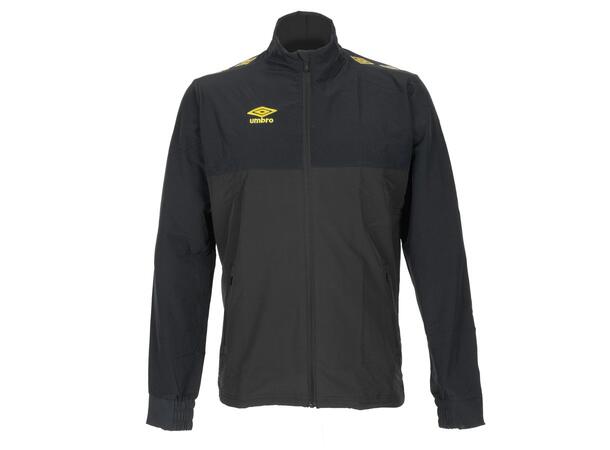 UMBRO UX Pro Trn Jkt Jr Sort/Gul 152 Lett treningsjakke, normal passform. 
