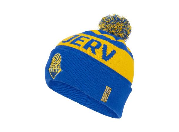 FK Jerv Knitted Beanie Jerv Supporterlue med dusk 