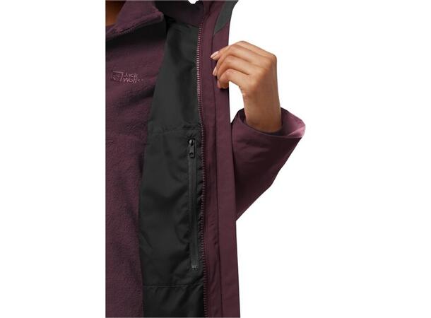 JW Rotwand 3in1 Jkt W Burgunder M Jack Wolfskin 3 i 1 Skall jakke dame 