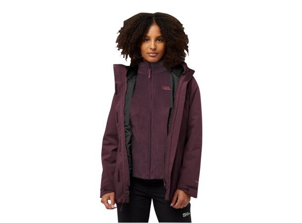 JW Rotwand 3in1 Jkt W Burgunder M Jack Wolfskin 3 i 1 Skall jakke dame 
