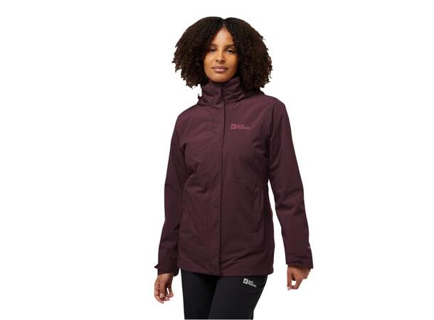 JW Rotwand 3in1 Jkt W Burgunder M Jack Wolfskin 3 i 1 Skall jakke dame 