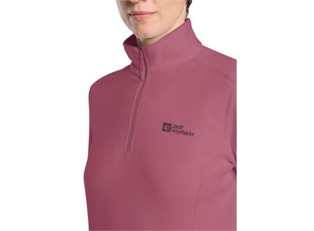JW Taunus HZ W Burgunder M Jack Wolfskin fleece genser m/glidelås 