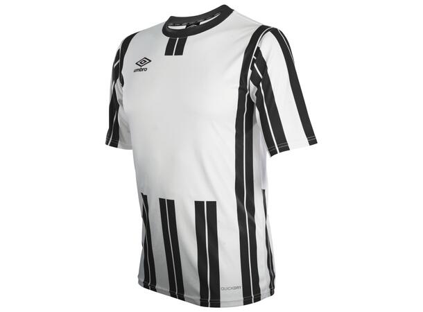 UMBRO Inter Strip Jsy SS Hvit/Sort XS Stripet teknisk spillertrøye 
