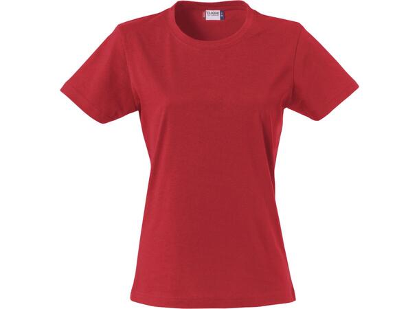 ST Basic T-shirt Ladies Rød XS Bomulls t-skjorte 