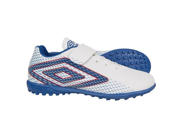 UMBRO Aurora II Lo TF VE Jr Hvit 27,5 Fotballsko til junior med velcro 