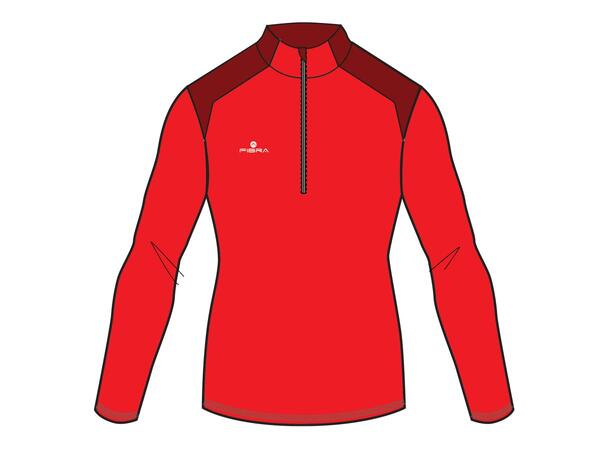 FIBRA Halfzip W Rød M Treningsgenser til dame 