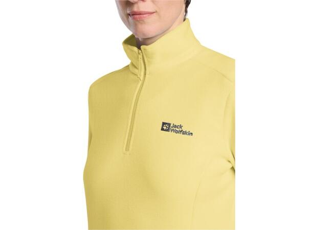 JW Taunus HZ W Gul M Jack Wolfskin fleece genser m/glidelås 
