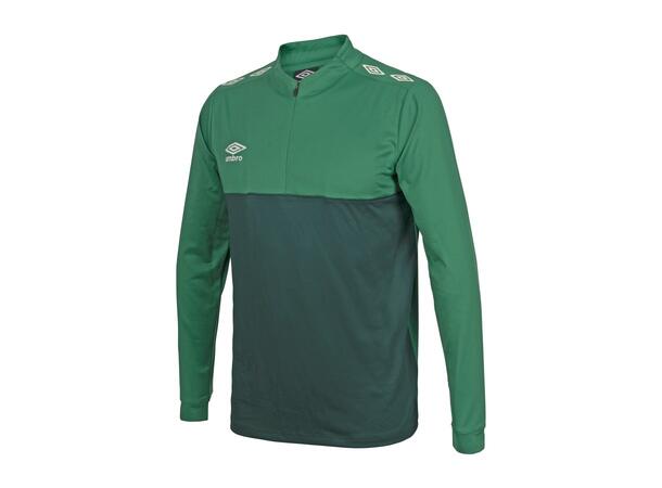 UMBRO UX Pro Half Zip Jr Grønn/Hvit 140 Treningsgenser med glidelås til junior 