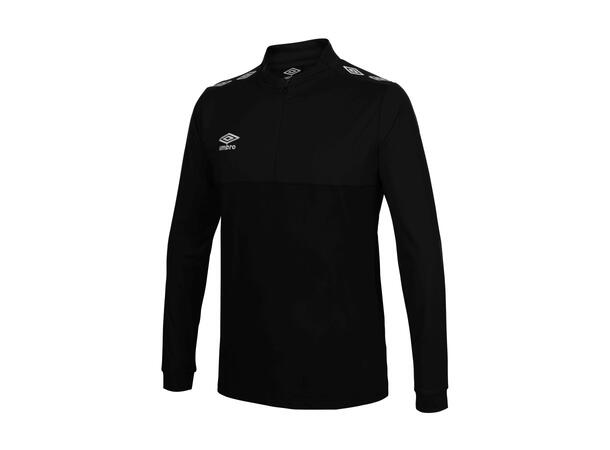 UMBRO UX Pro Half Zip Sort/Hvit XXL Treningsgenser med glidelås 
