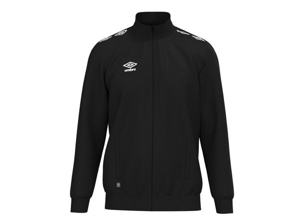 UMBRO UX Pro Track Jacket Jr Sort 164 Polyesterjakke med tøffe detaljer Junior 