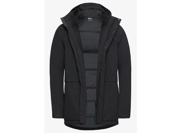 JW Cold Camp Coat M Sort L Jack Wolfskin Vinterjakke 