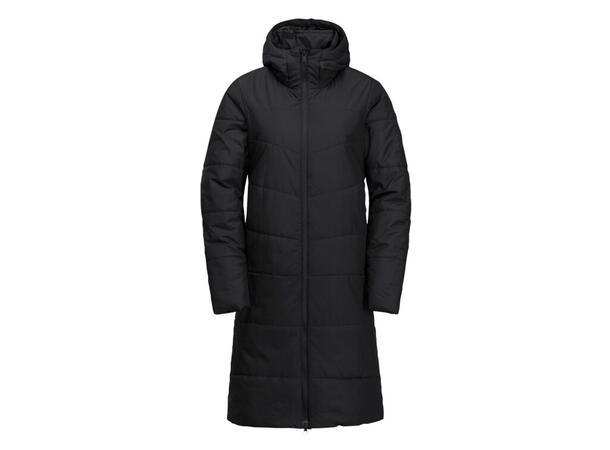 JW Deutzer Coat W Sort M Jack Wolfskin Varm Lang Dame Parkas 