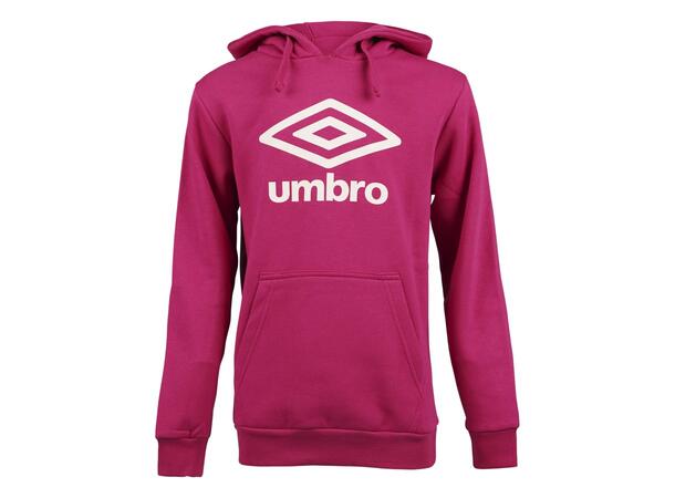 UMBRO Basic Logo Hood jr Rosa 116 Hettegenser med Umbrologo og lomme 