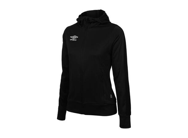 UMBRO Flex Full Zip Hood W Sort 44 Jakke med hette i resirkulert polyester 