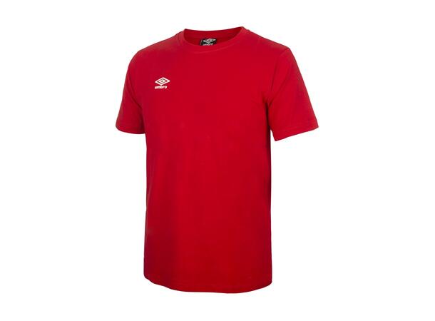 UMBRO Basic Tee Rød S Rundhalset t-skjorte i bomull 