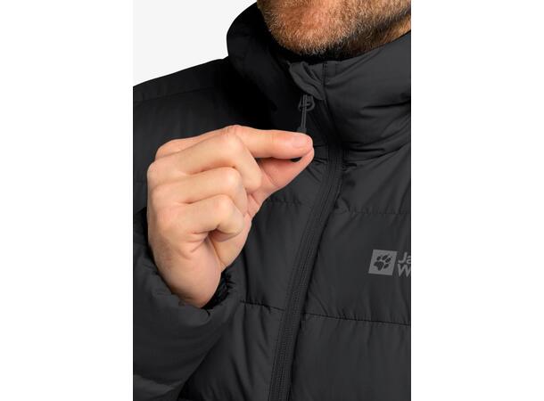 JW Ather Down Hoody M Rds Sort L Jack Wolfskin Lett dunjakke med hette 