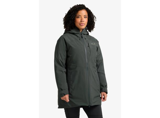 JW Icecape 2L Down Ins Jkt W Grønn M Jack Wolfskin Lang Dunisolert Jakke dame 