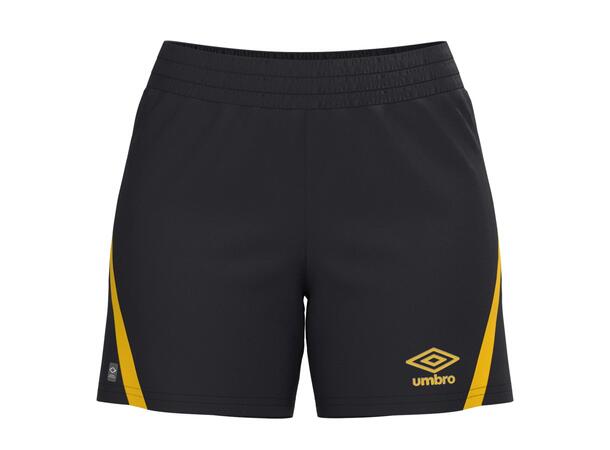UMBRO UX Pro Shorts W Sort/Gul 36 Flott spillershorts dame 