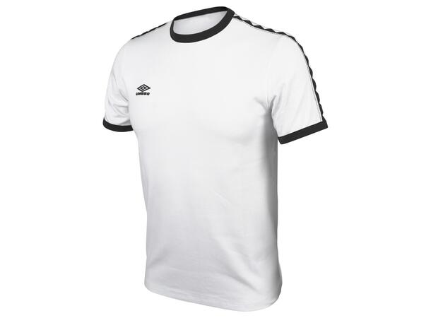 UMBRO Taped Ringer Tee Hvit S T-skjorte i bomull 