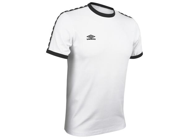 UMBRO Taped Ringer Tee Hvit S T-skjorte i bomull 