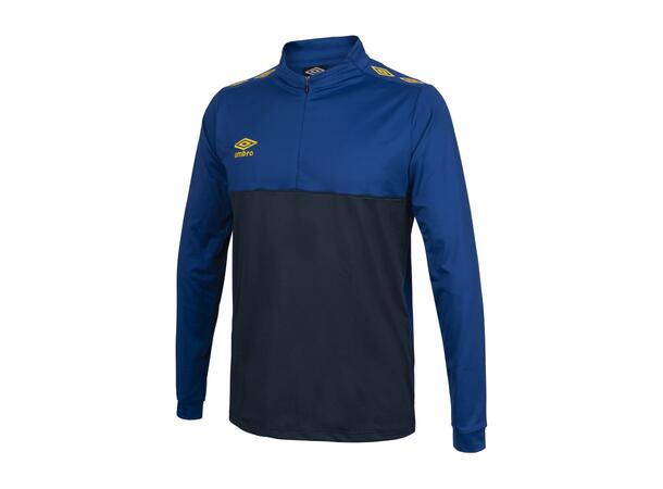 UMBRO UX Pro Half Zip Jr Blå/Gul 152 Treningsgenser med glidelås til junior 
