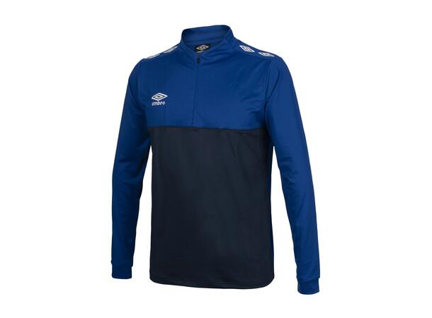 UMBRO UX Pro Half Zip Jr Blå/Hvit 164 Treningsgenser med glidelås til junior 