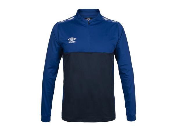 UMBRO UX Pro Half Zip Jr Blå/Hvit 164 Treningsgenser med glidelås til junior 