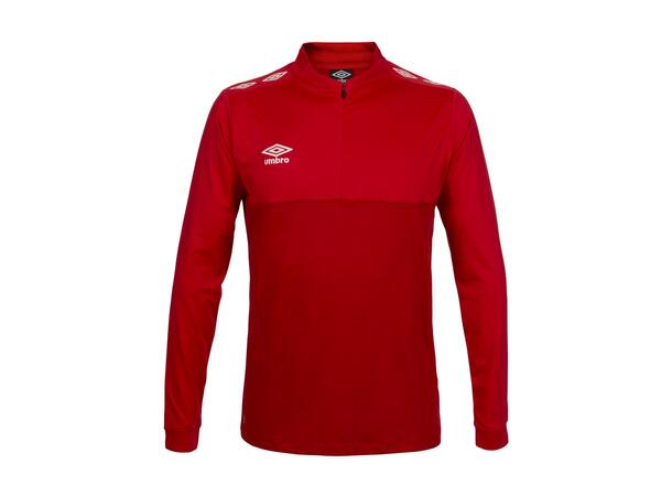 UMBRO UX Pro Half Zip Jr Rød/Hvit 152 Treningsgenser med glidelås til junior 