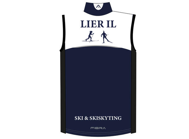 FIBRA Lier IL Tr. Vest Women Marine S Treningsvest  med sponsorlogoer 