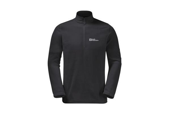 JW Taunus HZ M Sort M Jack Wolfskin Fleecegenser m/glidelås 