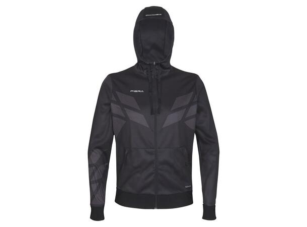 FIBRA Sync Hood Zip Sort S Hettejakke med børstet innside 