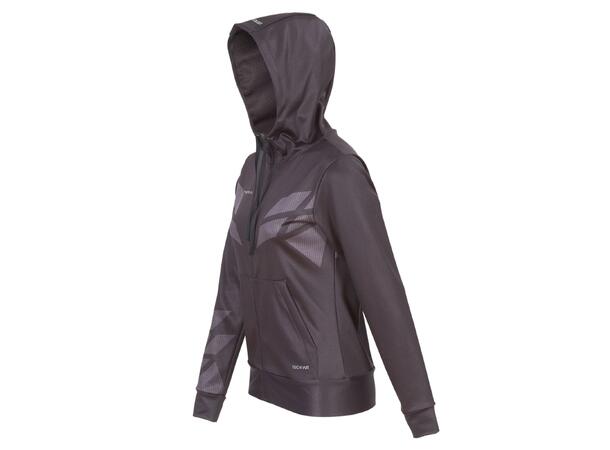 FIBRA Sync Hood Zip W Sort S Hettejakke med børstet innside 