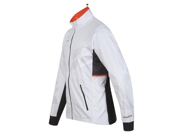 FIBRA Sync Hybrid Jacket Hvit L Treningsjakke med vindtett front