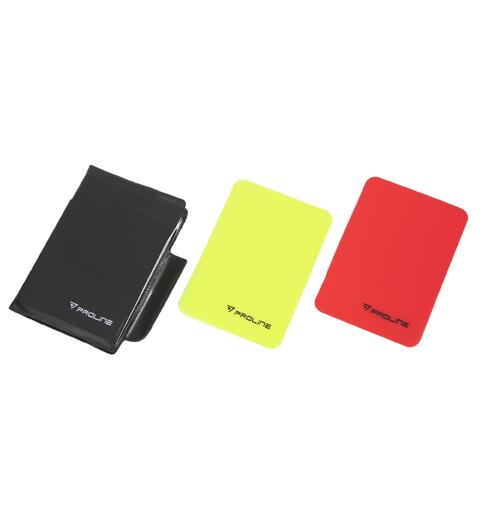 PROLINE Referee Wallet W/cards FB Sort R&#248;dt og gult dommerkort.