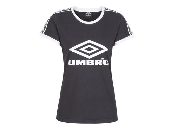 UMBRO Core X Legend Tee W Sort 34 T-skjorte til dame i bomull