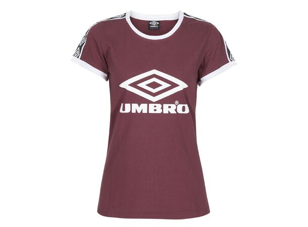 UMBRO Core X Legend Tee W Burgunder 36 T-skjorte til dame i bomull