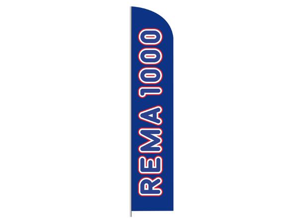 REMA 1000 Beach Flag Beachflagg med REMA 1000 logo