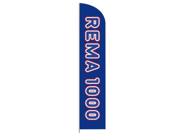 REMA 1000 Beach Flag Beachflagg med REMA 1000 logo