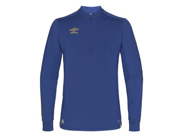 UMBRO UX Elite Half Zip Blå/Gul L Treningsgenser med glidelås 