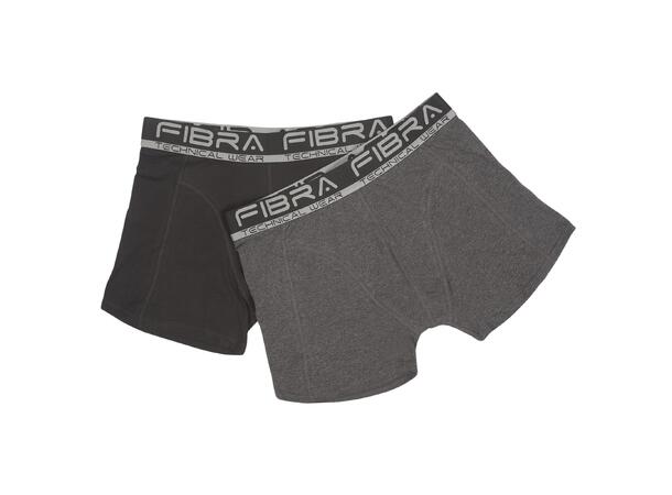 FIBRA Apex Boxer jr 2pck Sort/Grå 152 Boksershorts til herre i 2 farger 