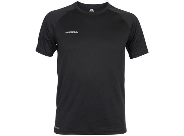 FIBRA Sync Logo Tee Jr Sort 116 Lett komfortabel T-skjorte for Jr. 