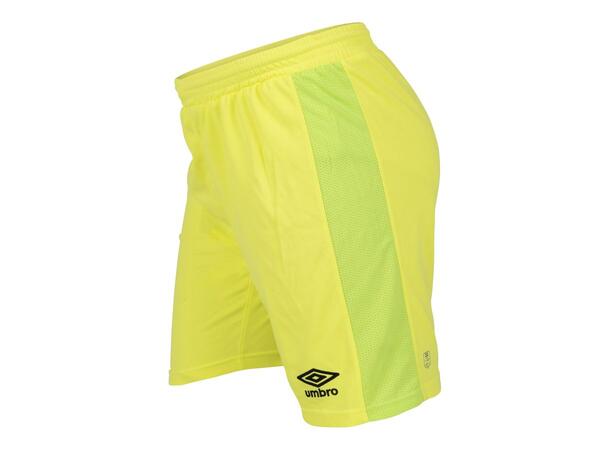 UMBRO UX Elite Keeper Shorts Neongul 164 Junior keepershorts med padding i siden 