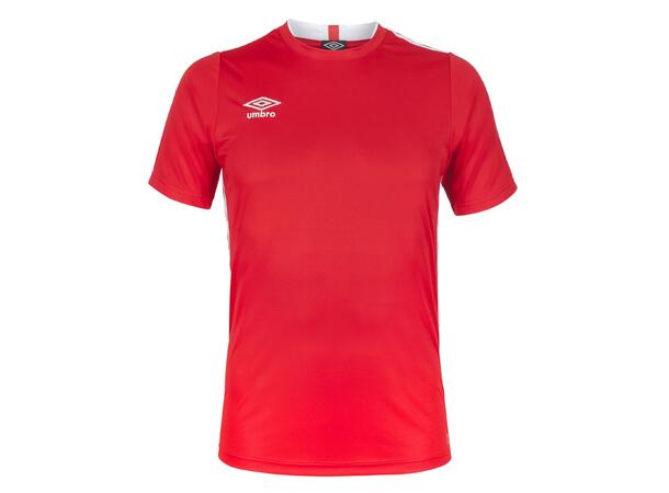 UMBRO UX Elite Trn Tee jr Rød/Hvit 140 Teknisk trenings t-skjorte til junior 
