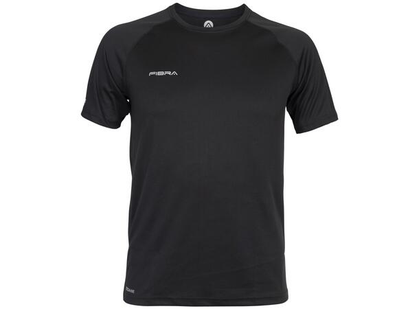 FIBRA Sync Logo Tee Sort XS Lett komfortabel T-skjorte 